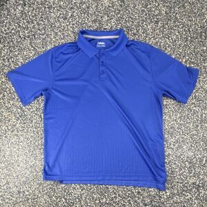 Cabela's Blue Chevron XL Regular Men's Polo Shirt Short Sleeve Button Logo